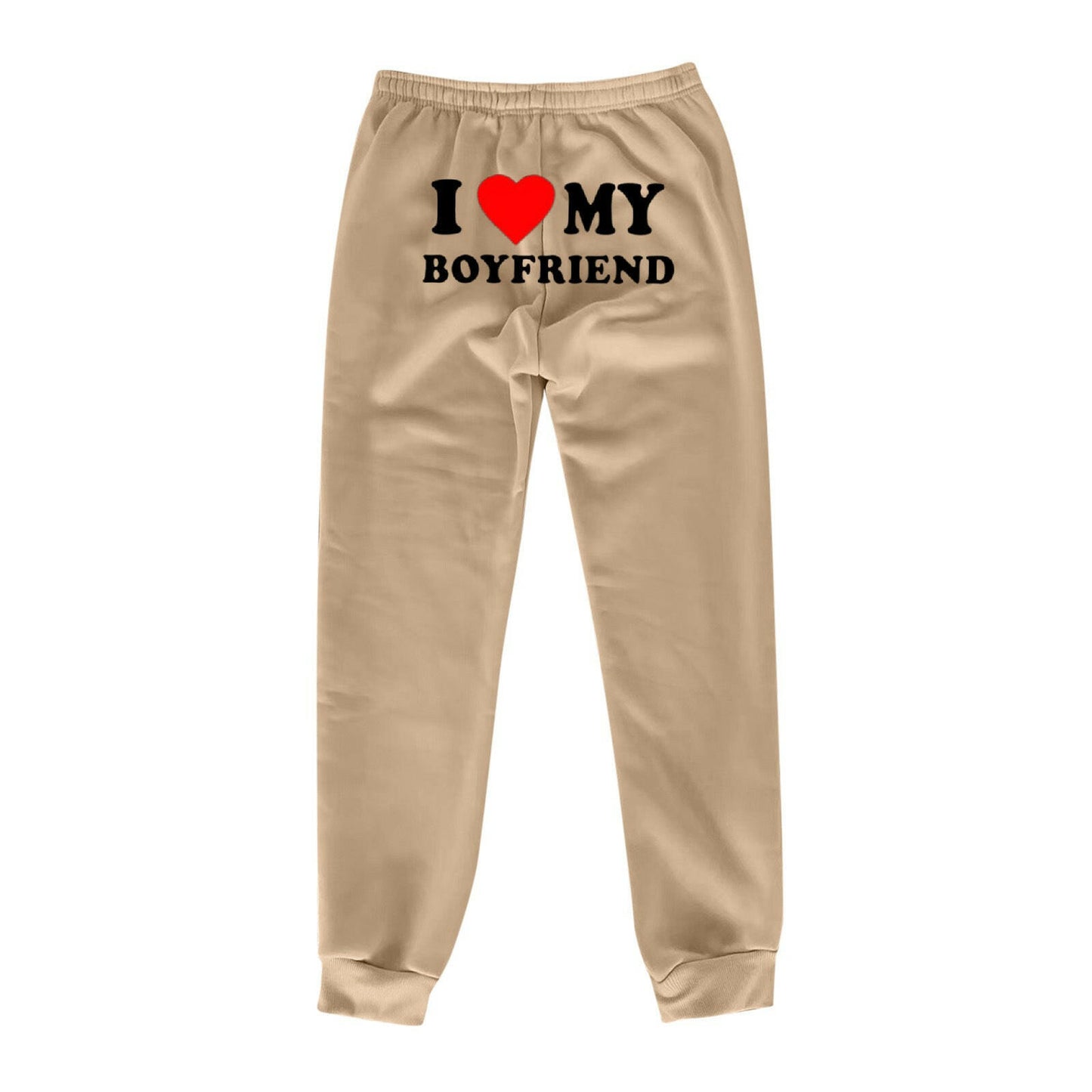I Love MY BOYFRIEND Printed Trousers Casual Sweatpants Men And Women Sports Pants.
