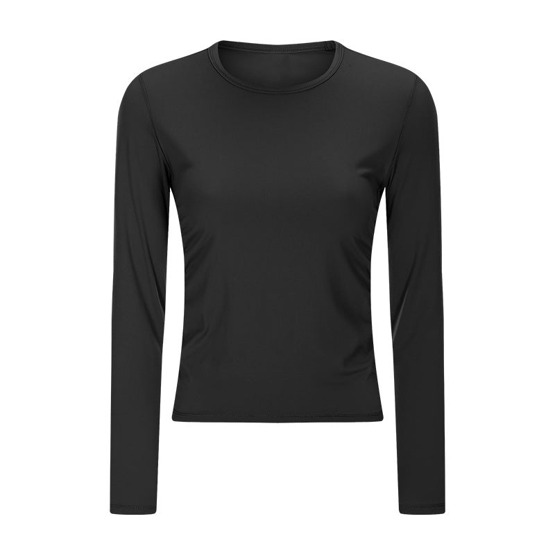 Women's stretch round neck sports t-shirt top.