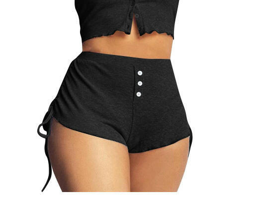 Women's Pants Printed Side Drawstring Shorts.