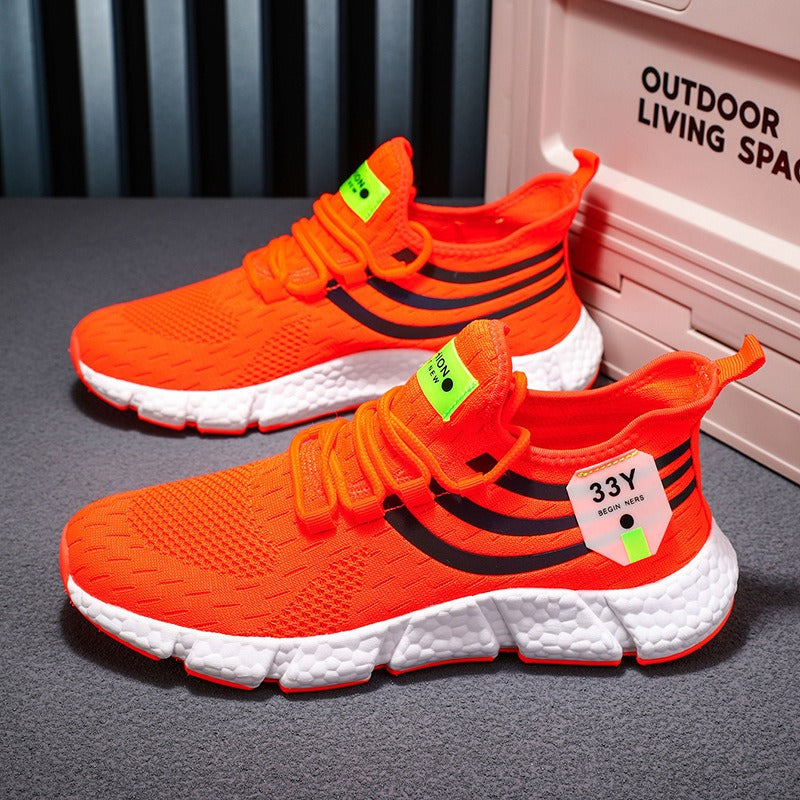 Men's running shoes men's lightweight sports shoes fly woven breathable fashionable men's shoes