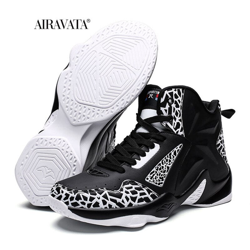 Sneakers Fashion Leather Basketball Shoes Men Comfortable Casual Sports Trainers Non-slip Wear-resisitant