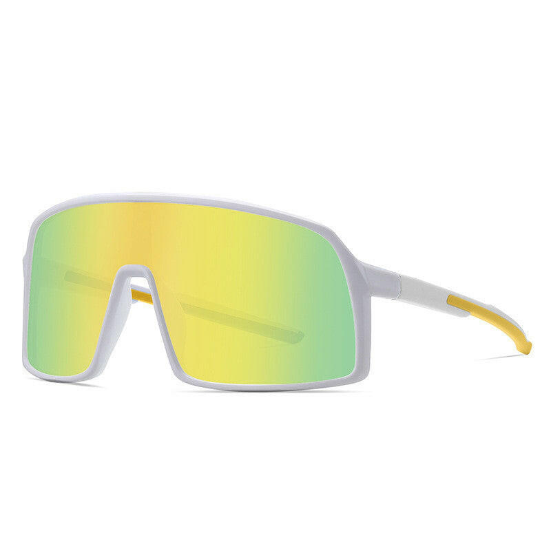 Mens Fashion Simple One Piece Large Frame Sunglasses.