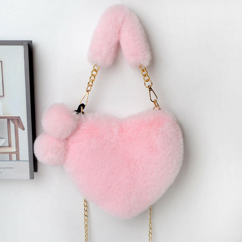 Love Bags Soft Plush Handbags Women Valentine's Day Party Bag Kashur Mart .
