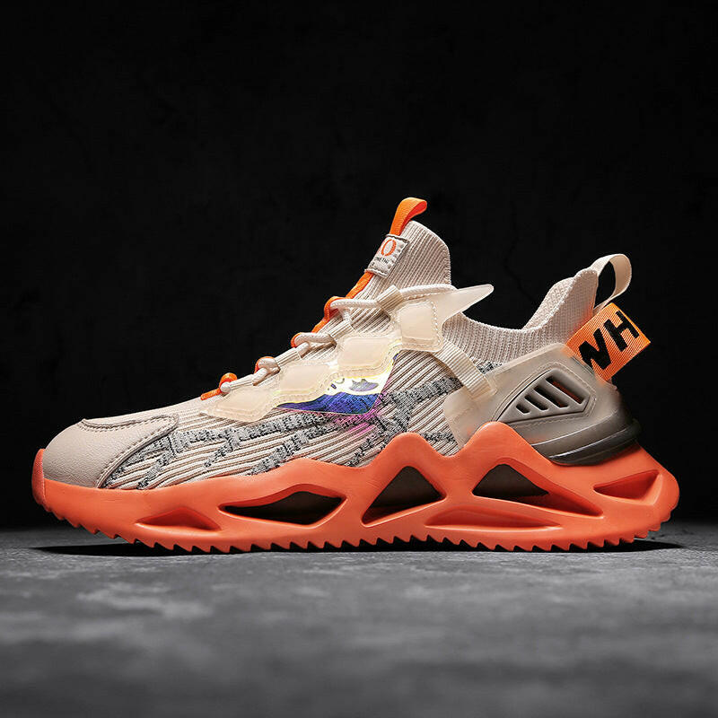 Men Sneakers Cool Wave Sole Sport Running Shoes.