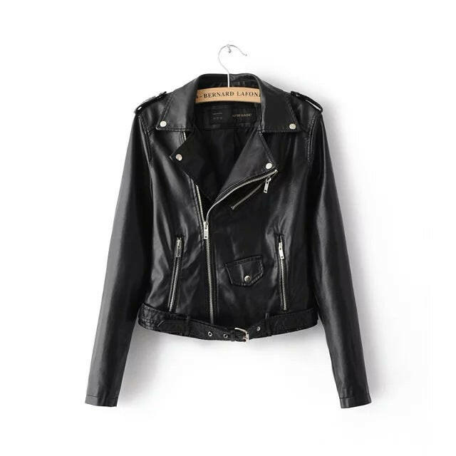 autumn and winter women's clothing coat Korean version of the Korean version of women's leather jacket fashion women's clothing wholesale Kashur Mart .
