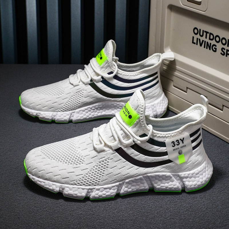 Men's running shoes men's lightweight sports shoes fly woven breathable fashionable men's shoes