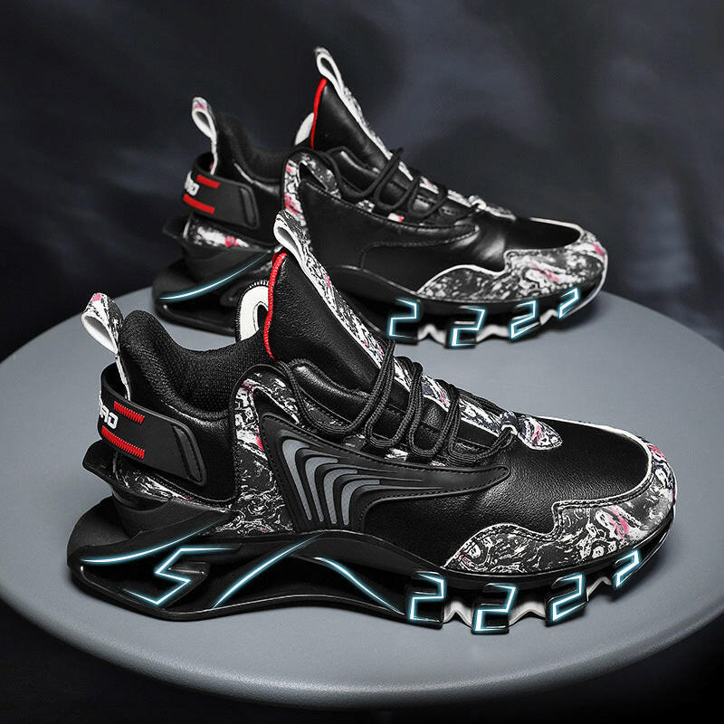 Cool Men Running Sneakers Mesh Breathable Sports Shoes Fashion Anti-Skid Walking Footwear Shoes.