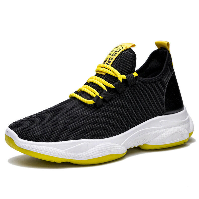 Men Sneakers Black White Sports Shoes.