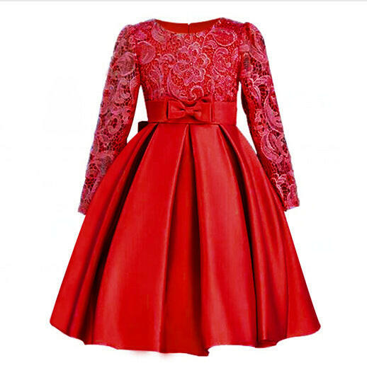 Carisa Europe and America autumn and winter children's dress princess dress long sleeve flower girl dress female purple lace costumes wholesale.