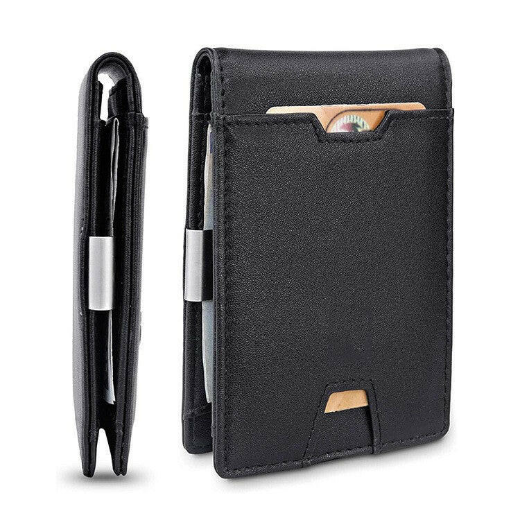 Men's Card Holder Fiber Leather Money Clip Wallet Kashur Mart .