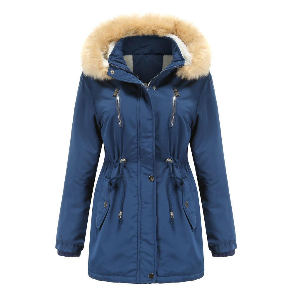 Thick Lamb Velvet Loose Ladies Cotton Jacket With Detachable Hood And Fleece Jacket Kashur Mart .