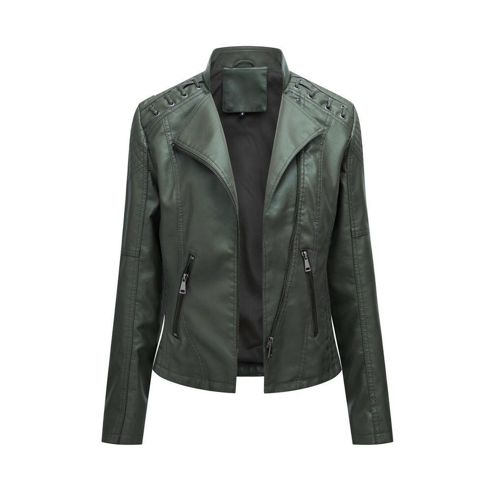 Women's Leather Jackets Women's Short Jackets Slim Thin Leather Jackets Ladies Motorcycle Suits Kashur Mart .