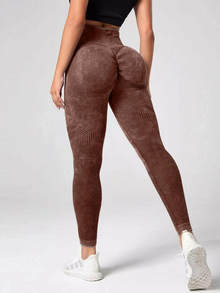 Hollow Design Seamless Leggings High Waist Hip Lifting Running Sports Fitness Yoga Pants Fashion Womens Clothing.