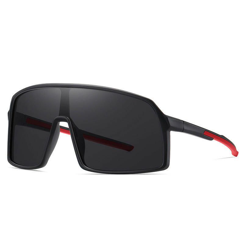 Mens Fashion Simple One Piece Large Frame Sunglasses.