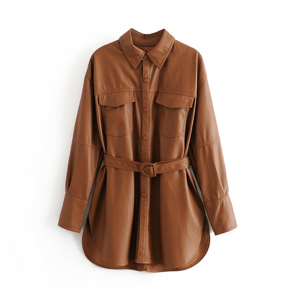 Fashion Stitching Faux Leather Jacket Kashur Mart .