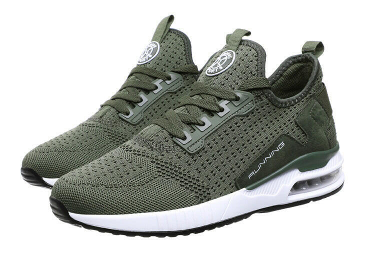 Autumn men and women flying woven running shoes.