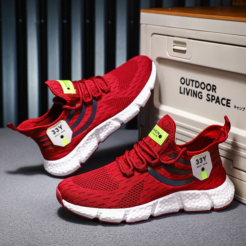 Men's running shoes men's lightweight sports shoes fly woven breathable fashionable men's shoes