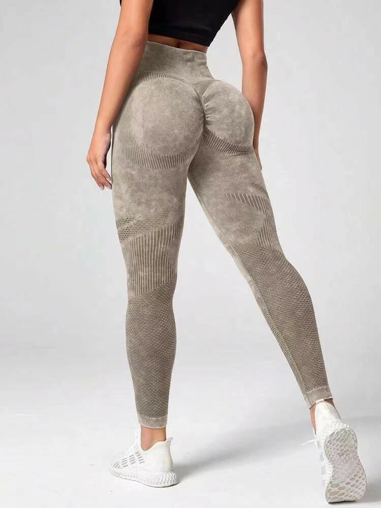 Hollow Design Seamless Leggings High Waist Hip Lifting Running Sports Fitness Yoga Pants Fashion Womens Clothing.