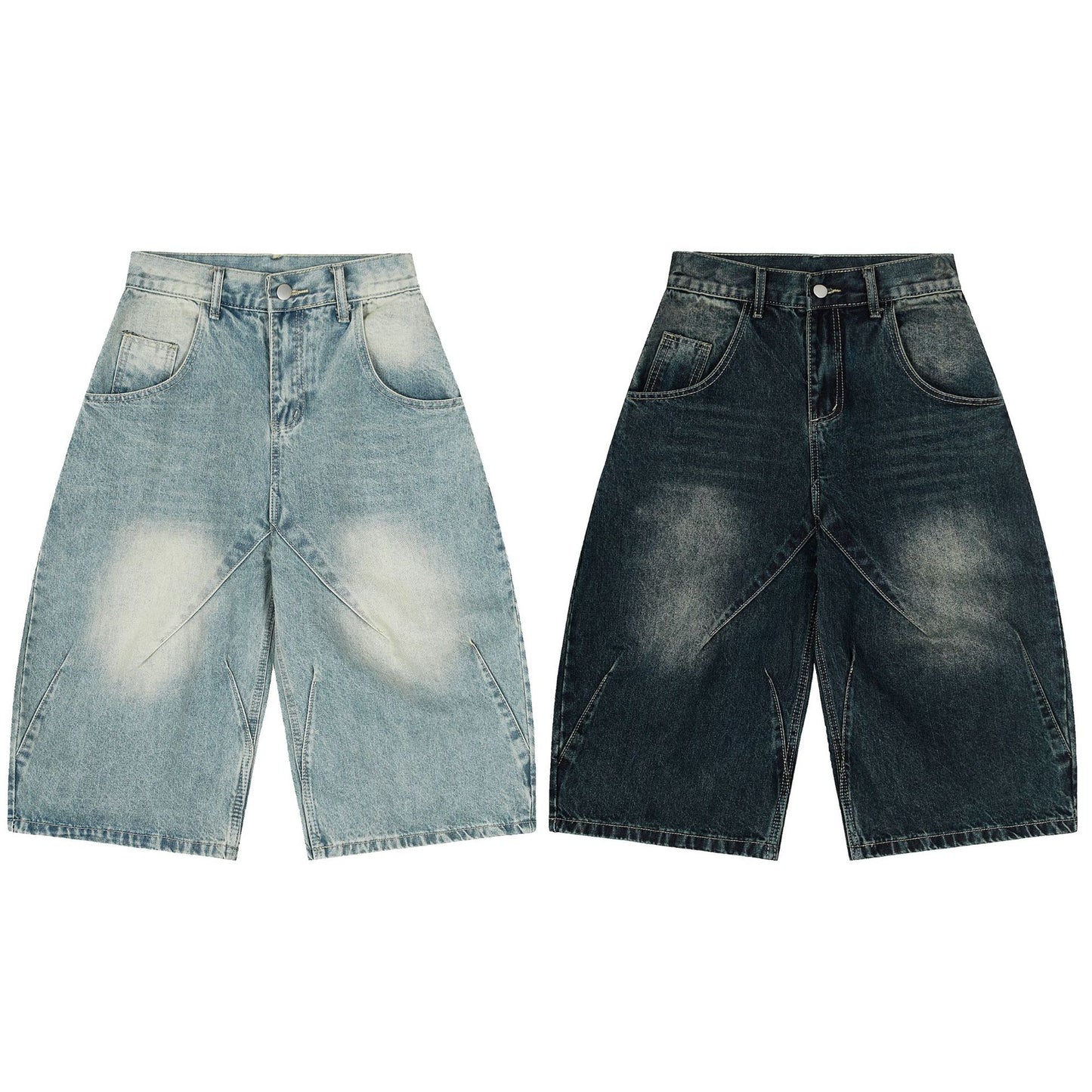 Street Style High-Street Personalized Denim Shorts