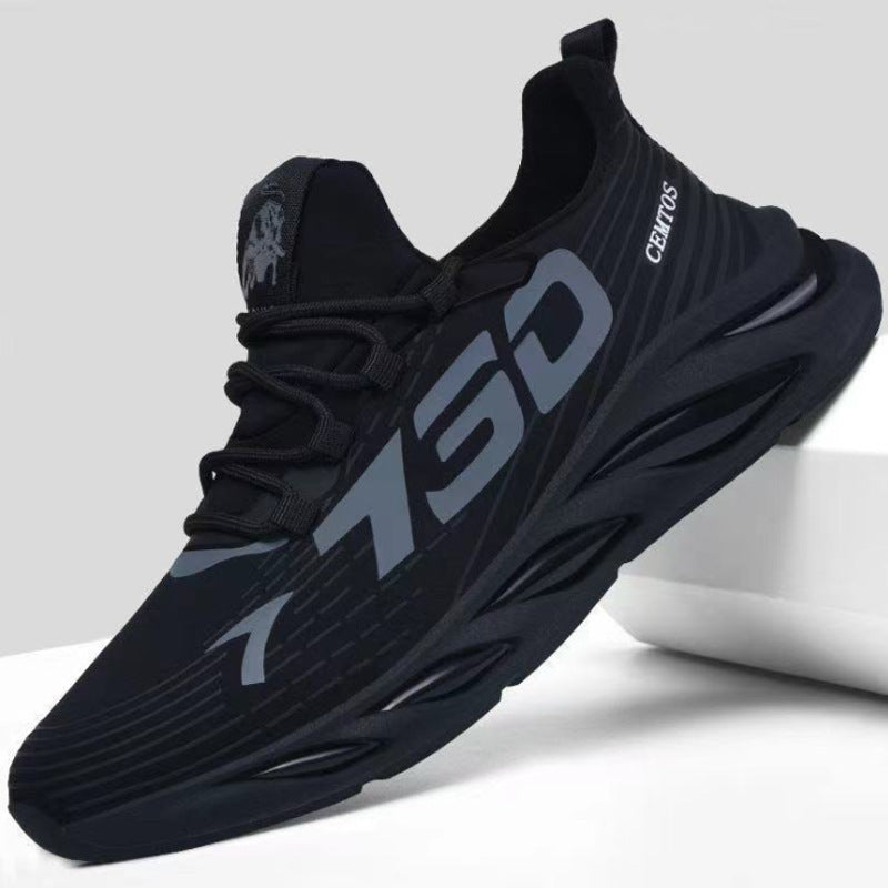 Men's shoes for spring and autumn, breathable, casual sports, men's running, trendy shoes, casual, versatile, thin mesh shoes