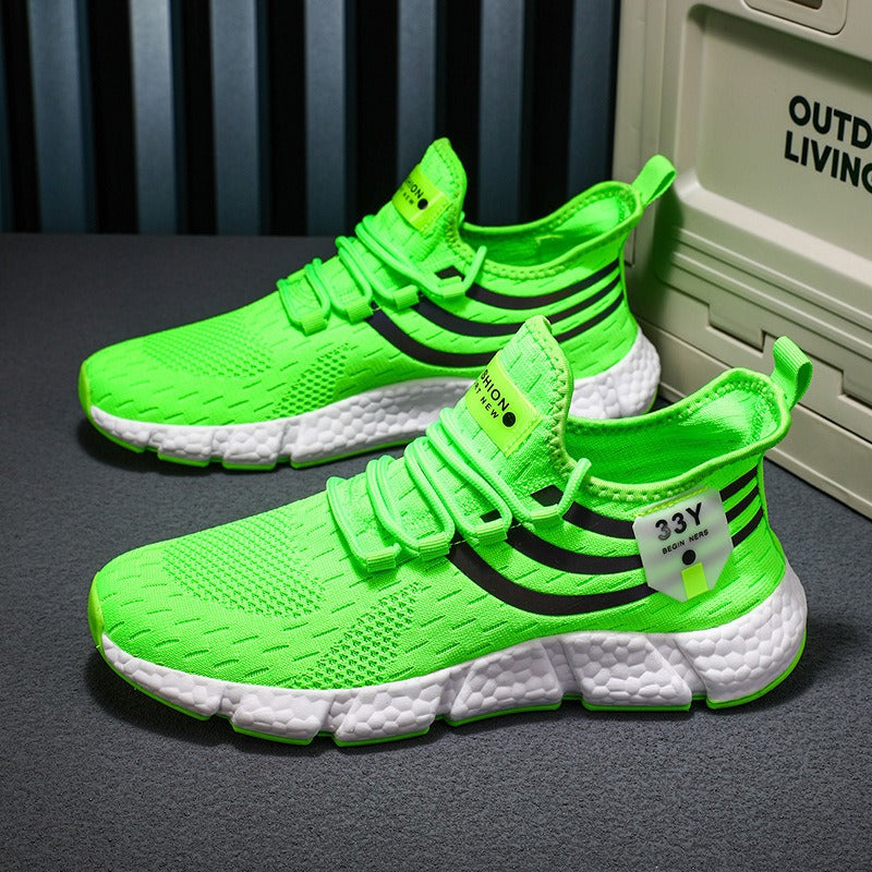 Men's running shoes men's lightweight sports shoes fly woven breathable fashionable men's shoes