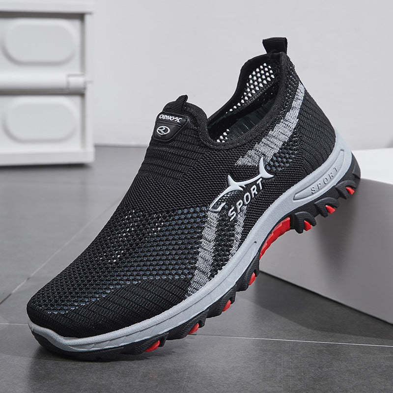 New Men's Casual Shoes, Comfortable and Breathable Sports Shoes, Slip-On Dad Shoes, Soft Sole Cloth Shoes