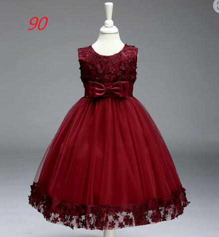 Summer Skirt Kids Girls Princess Tutu Flower Children Wedding Dress Wholesale Show Skirt.