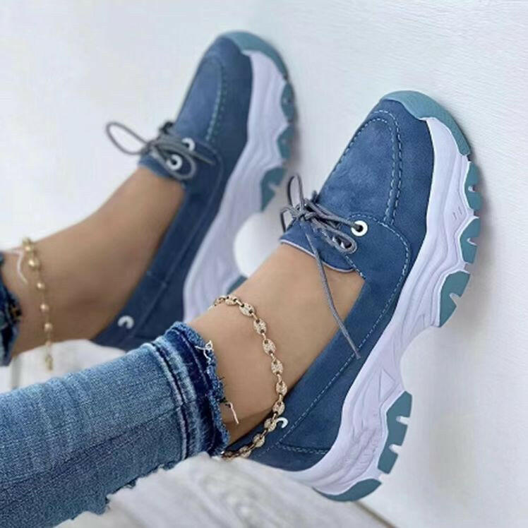 Lace-up Sneakers For Women Running Walking Sports Chunky Shoes.