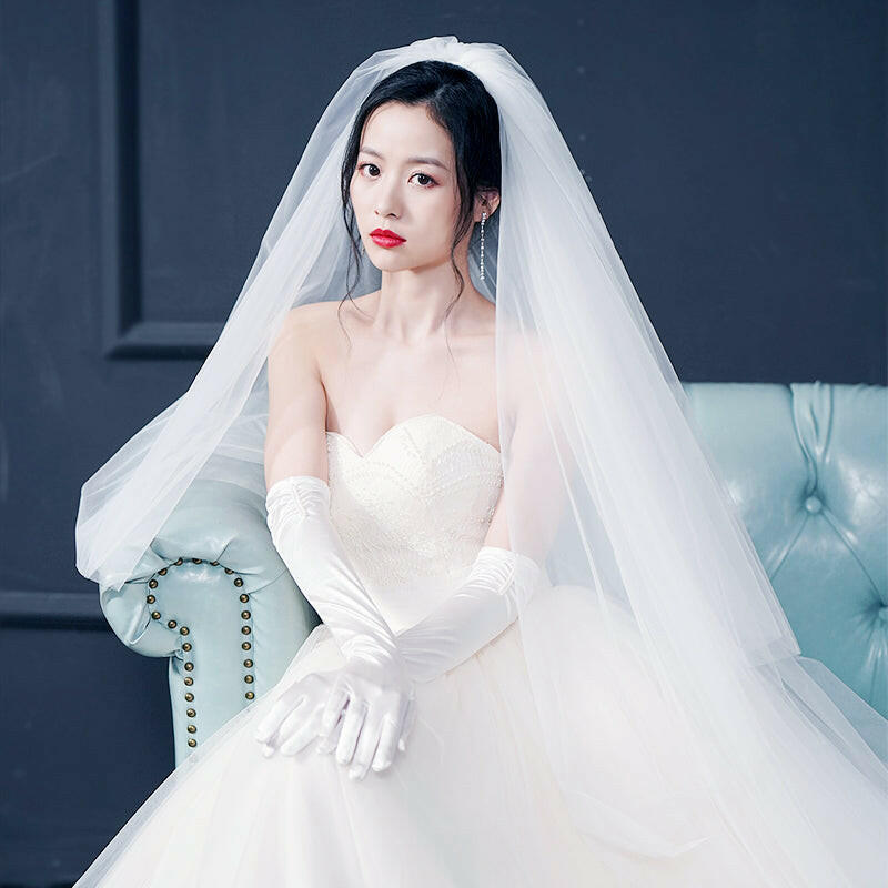 Bridal Wedding Dress Long Tail Luxury Super Fairy Wedding Veil.