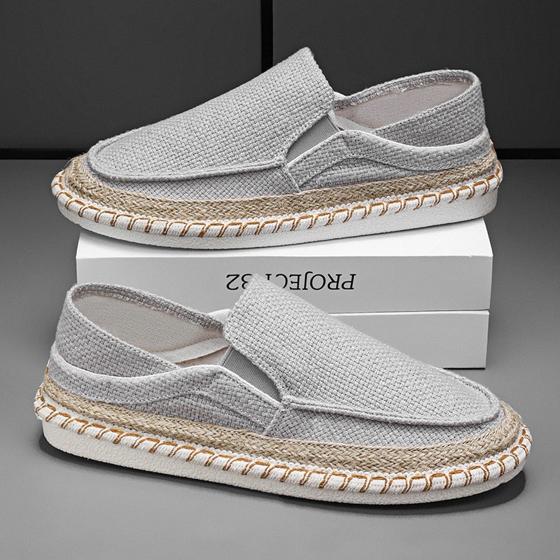 Fisherman Shoes Men's Breathable Cloth Shoes Hanfu Shoes Men's Casual Slip-On Loafers Driving Old Beijing Cloth Shoes