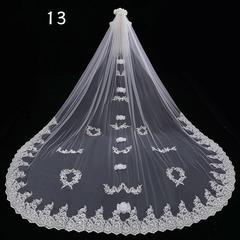 Bride Wedding Master Wedding Veil Long Long Tail.