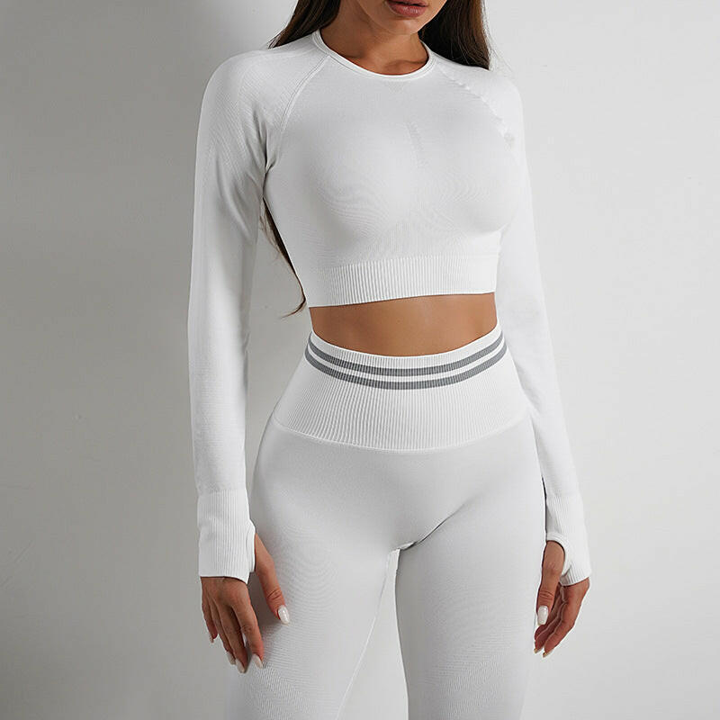 Seamless Yoga Pants Sports Gym Fitness Leggings Or Long Sleeve Tops Outfits Butt Lifting Slim Workout Sportswear Clothing.