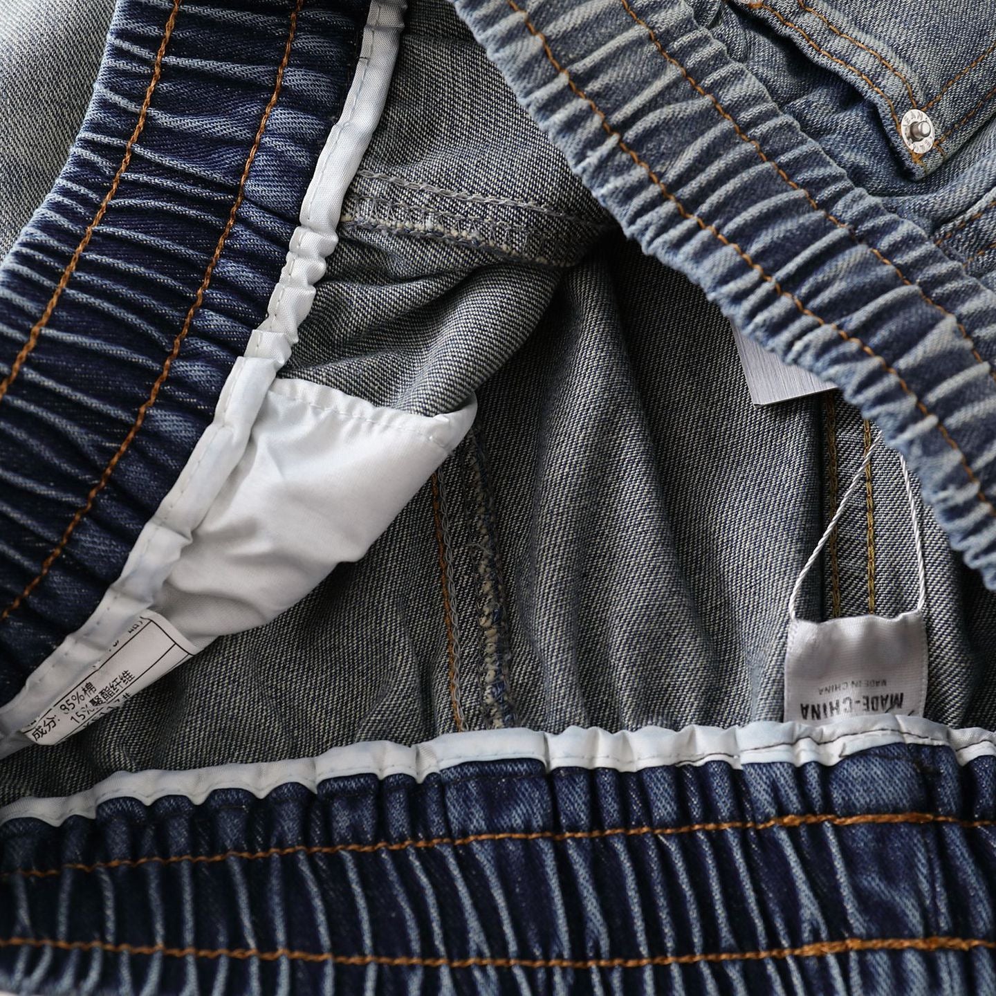 Street Style High-Street Personalized Washed Design Denim Long Pants