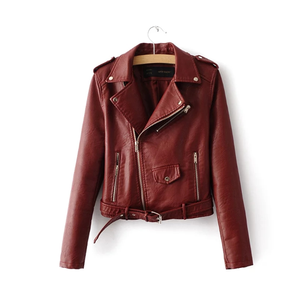 autumn and winter women's clothing coat Korean version of the Korean version of women's leather jacket fashion women's clothing wholesale Kashur Mart .