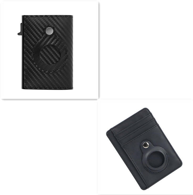 Wallet-PU Leather Airtag Card Holder RFID Anti-theft Card Holder.