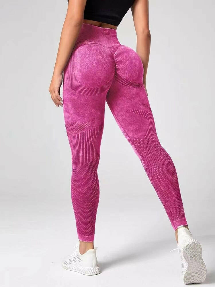 Hollow Design Seamless Leggings High Waist Hip Lifting Running Sports Fitness Yoga Pants Fashion Womens Clothing.