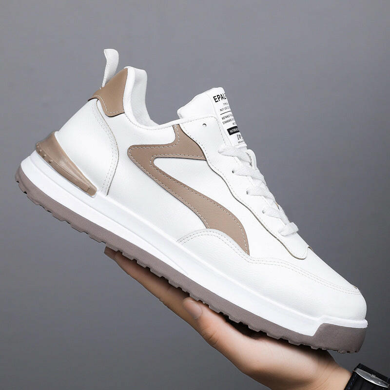 Trendy Lace-up Sneakers Casual Shoes Men's Fashion Versatile Round-toe Flat-soled Outdoor Casual Walking Running Shoes Students Kashur Mart .