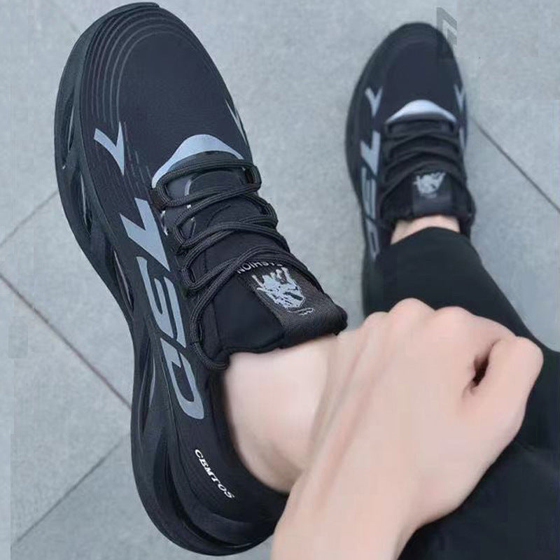 Men's shoes for spring and autumn, breathable, casual sports, men's running, trendy shoes, casual, versatile, thin mesh shoes