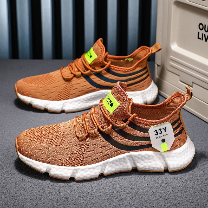 Men's running shoes men's lightweight sports shoes fly woven breathable fashionable men's shoes