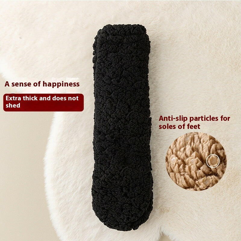 Winter Floor Socks Velvet Thicken Warm Coral Velvet Cute Socks Japanese-style Home Footwear Non-slip Socks New Year Gifts Winter Gadgets.