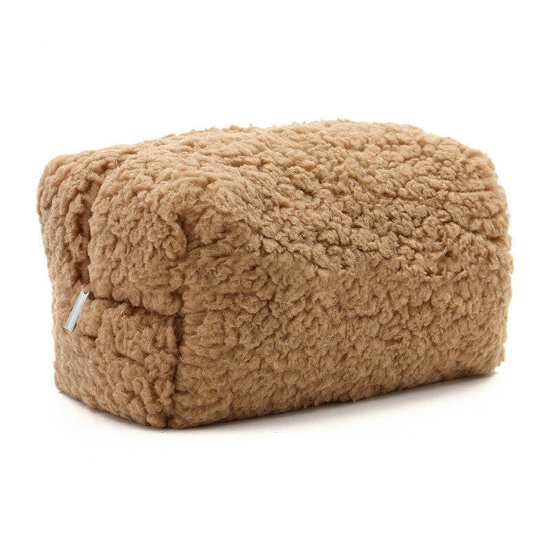Zipper Plush Cosmetics Storage Bag.