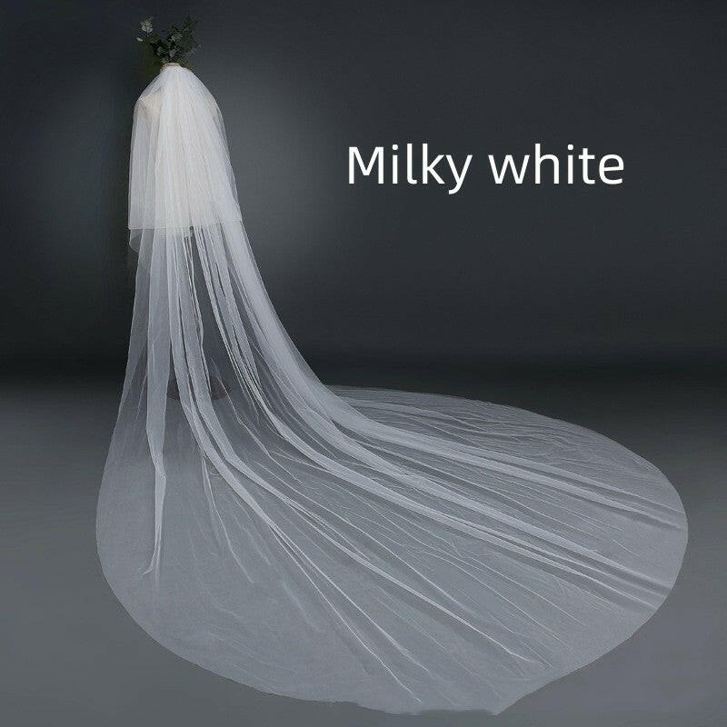 Bridal Wedding Veil Widened Tail.