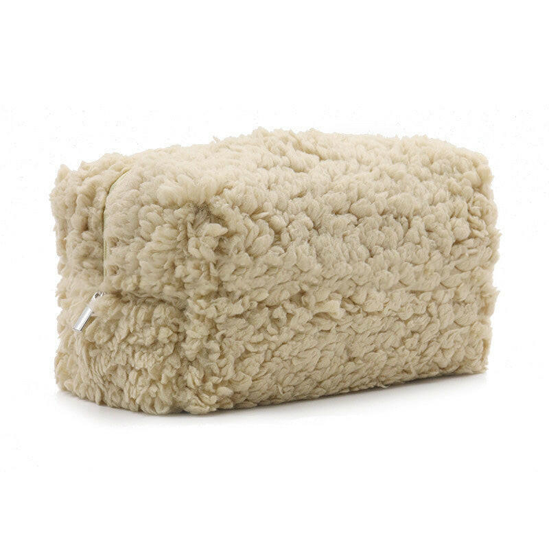 Zipper Plush Cosmetics Storage Bag.