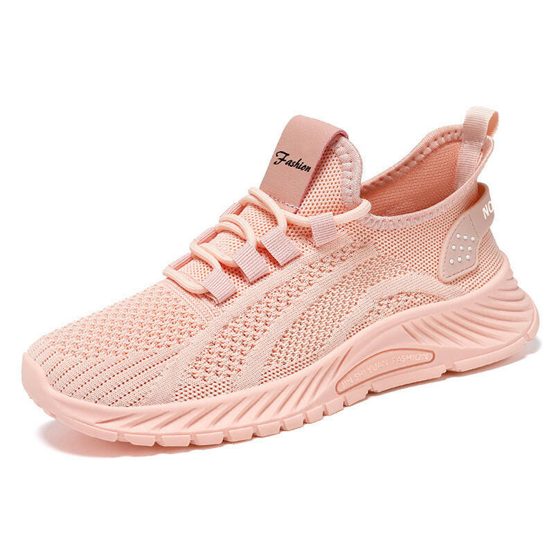 Fashion Casual Sports Shoes Women Lace Up Flat Shoes Lightweight Breathable Running Mesh Sneakers.