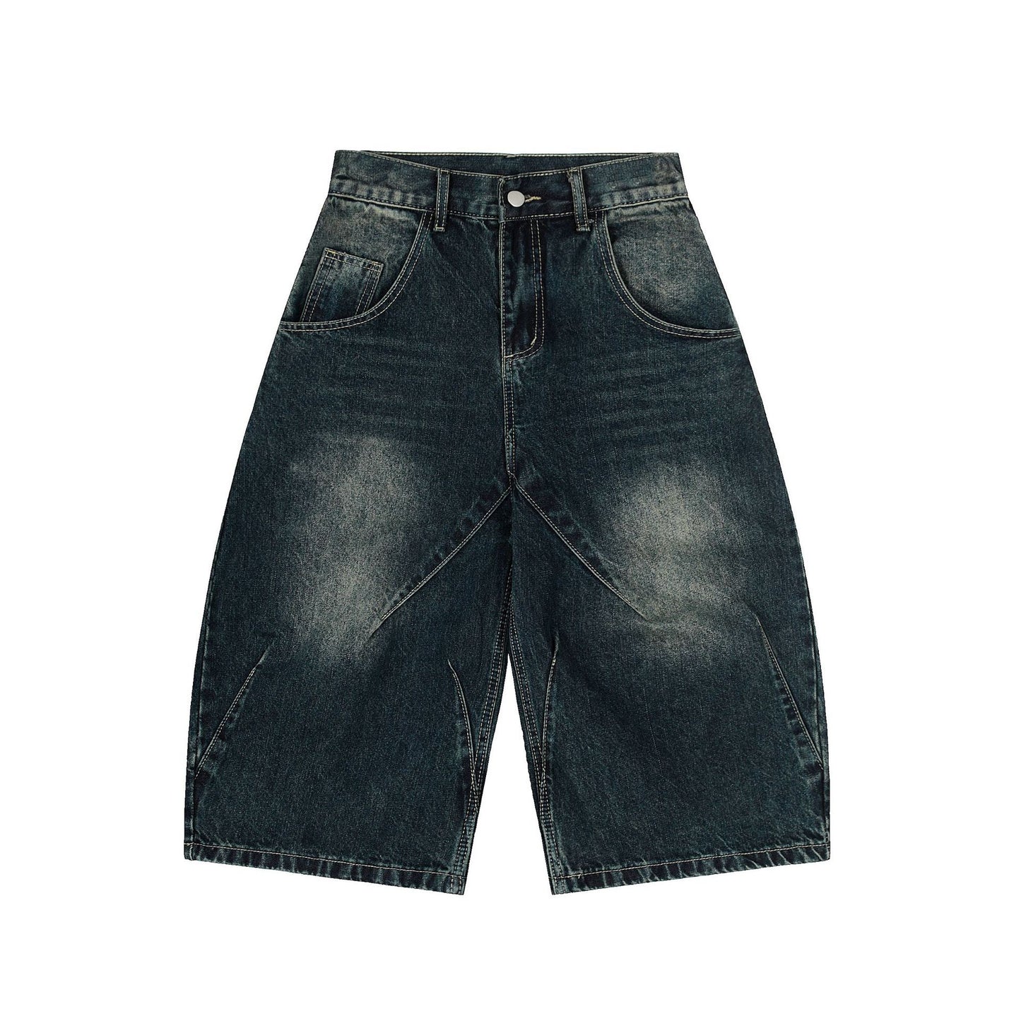 Street Style High-Street Personalized Denim Shorts