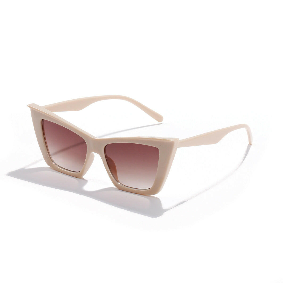 Triangle cat's eye glasses.