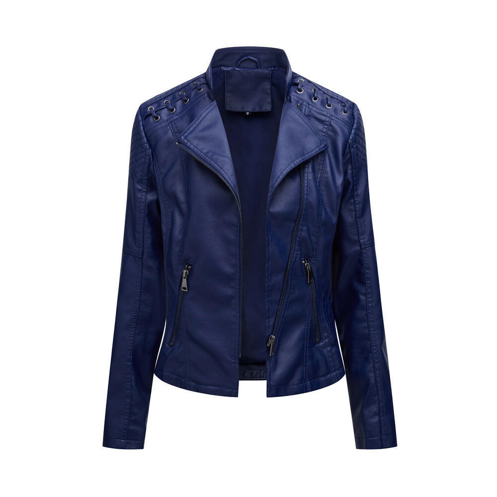 Women's Leather Jackets Women's Short Jackets Slim Thin Leather Jackets Ladies Motorcycle Suits Kashur Mart .