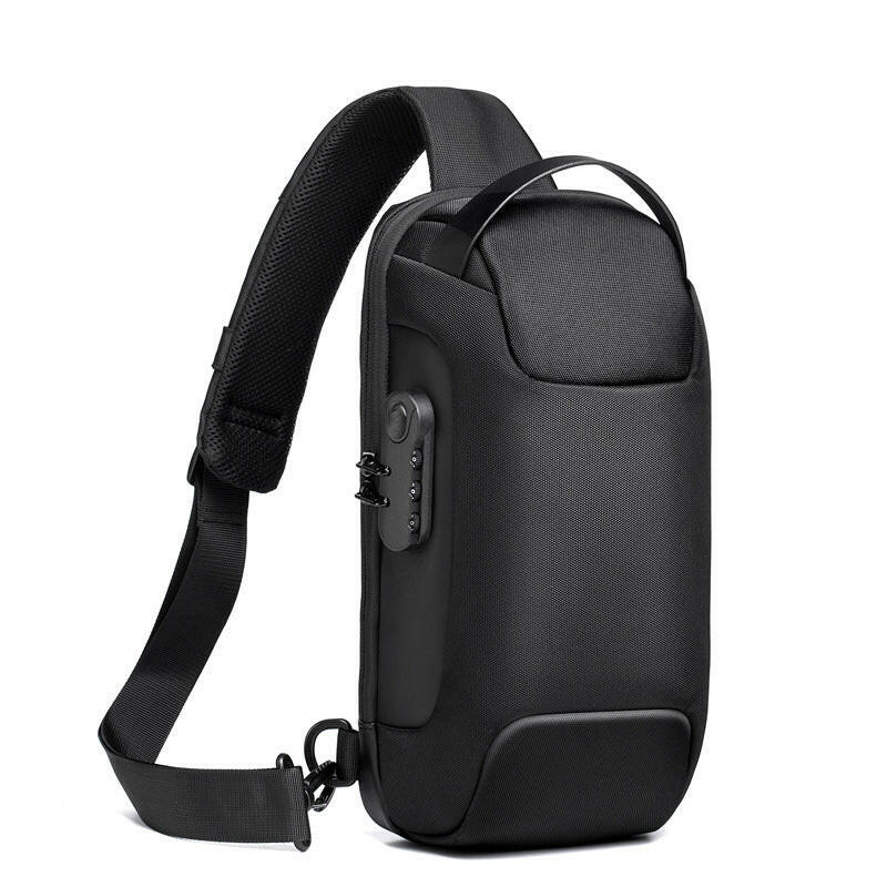 Waterproof USB Anti-theft Bag Men Oxford Crossbody Shoulder Bag Sling Multifunction Short Travel Messenger Chest Pack Kashur Mart .