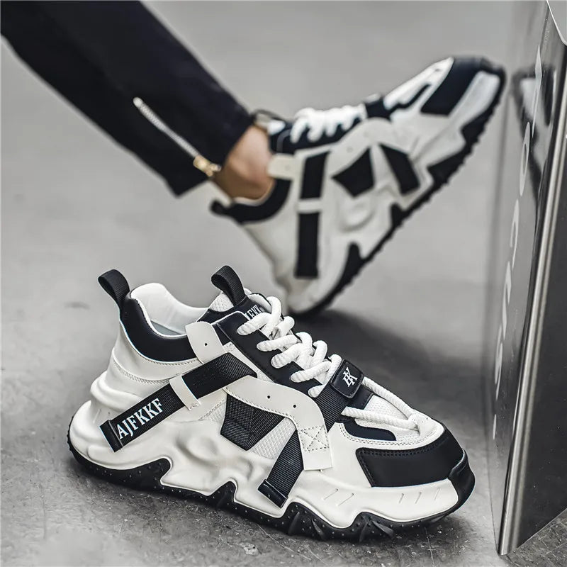 Anti slip casual sports thick soled height increasing street shoes