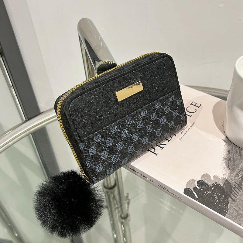 Women's Short Printing Color Contrast Korean Style Bag Wallet Kashur Mart .